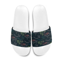 Guatemala Quetzal Bird Pattern Slide Sandals Embroidery Effect