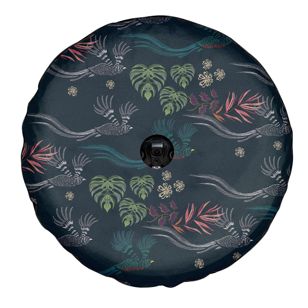 Guatemala Quetzal Bird Pattern Spare Tire Cover Embroidery Effect
