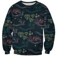 Guatemala Quetzal Bird Pattern Sweatshirt Embroidery Effect