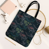 Guatemala Quetzal Bird Pattern Tote Bag Embroidery Effect