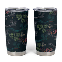Guatemala Quetzal Bird Pattern Tumbler Cup Embroidery Effect
