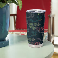 Guatemala Quetzal Bird Pattern Tumbler Cup Embroidery Effect
