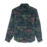 Guatemala Quetzal Bird Pattern Women Casual Shirt Embroidery Effect