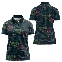 Guatemala Quetzal Bird Pattern Women Polo Shirt Embroidery Effect