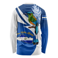 El Salvador Independence Day Long Sleeve Shirt Motmot With Flor De Izote LT01