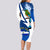 Personalised El Salvador Independence Day Long Sleeve Bodycon Dress Motmot With Flor De Izote - Wonder Print Shop