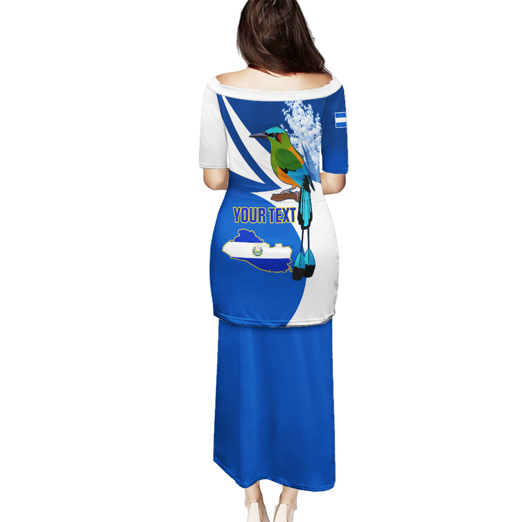 Personalised El Salvador Independence Day Puletasi Motmot With Flor De Izote - Wonder Print Shop
