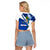 Personalised El Salvador Independence Day Raglan Cropped T Shirt Motmot With Flor De Izote - Wonder Print Shop