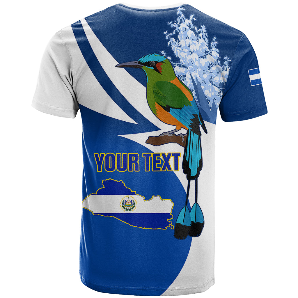 Personalised El Salvador Independence Day T Shirt Motmot With Flor De Izote - Wonder Print Shop