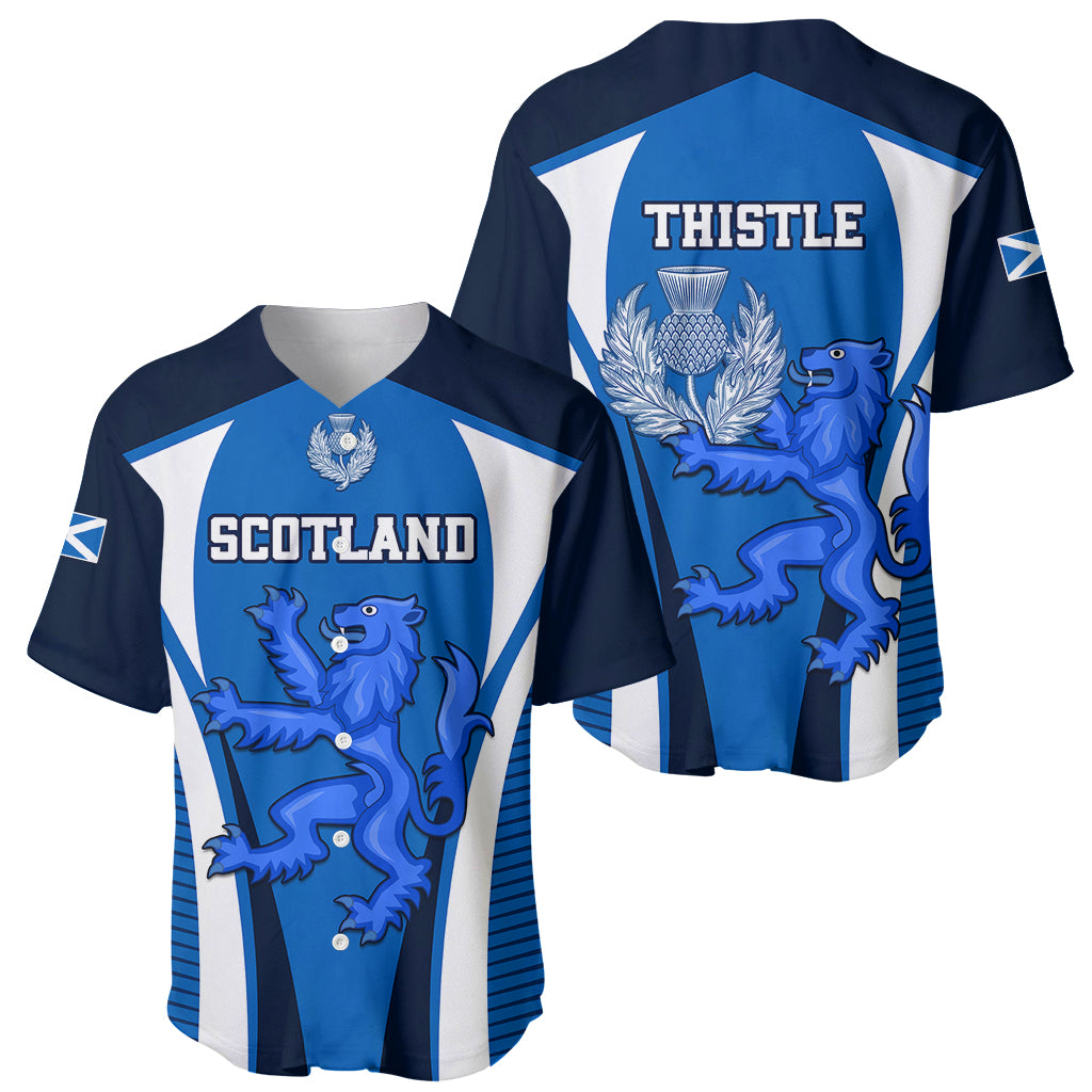 Scotland Rugby Baseball Jersey Thistle With Scottish Lion - Wonder Print Shop