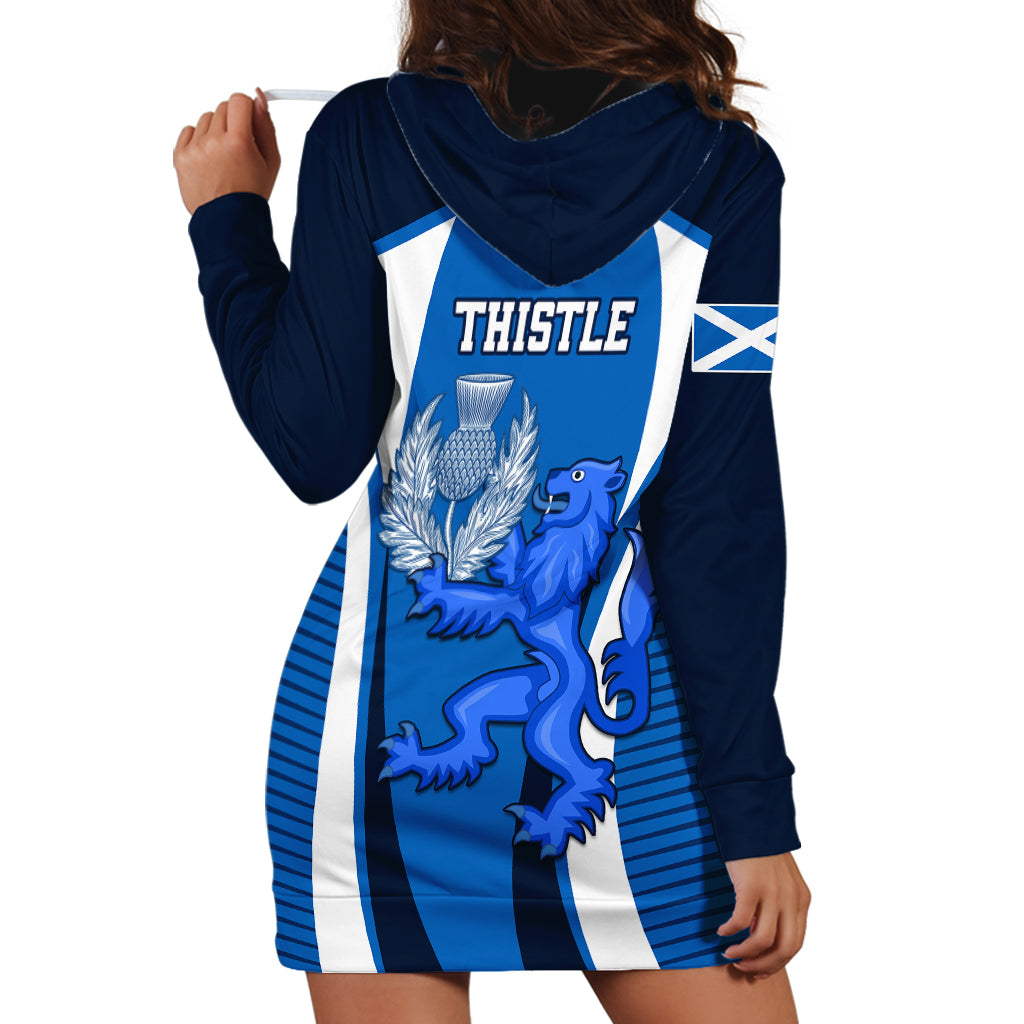 Scotland Rugby Hoodie Dress Thistle With Scottish Lion - Wonder Print Shop