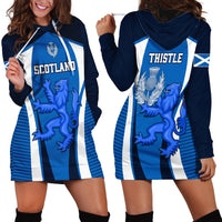Scotland Rugby Hoodie Dress Thistle With Scottish Lion - Wonder Print Shop