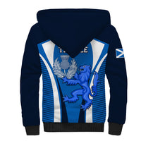 Scotland Rugby Sherpa Hoodie Thistle With Scottish Lion - Wonder Print Shop