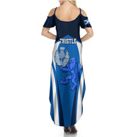 Scotland Rugby Summer Maxi Dress Thistle With Scottish Lion - Wonder Print Shop