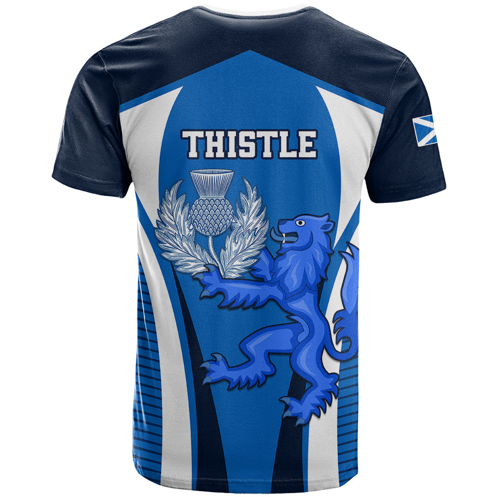 Scotland Rugby T Shirt Thistle With Scottish Lion - Wonder Print Shop