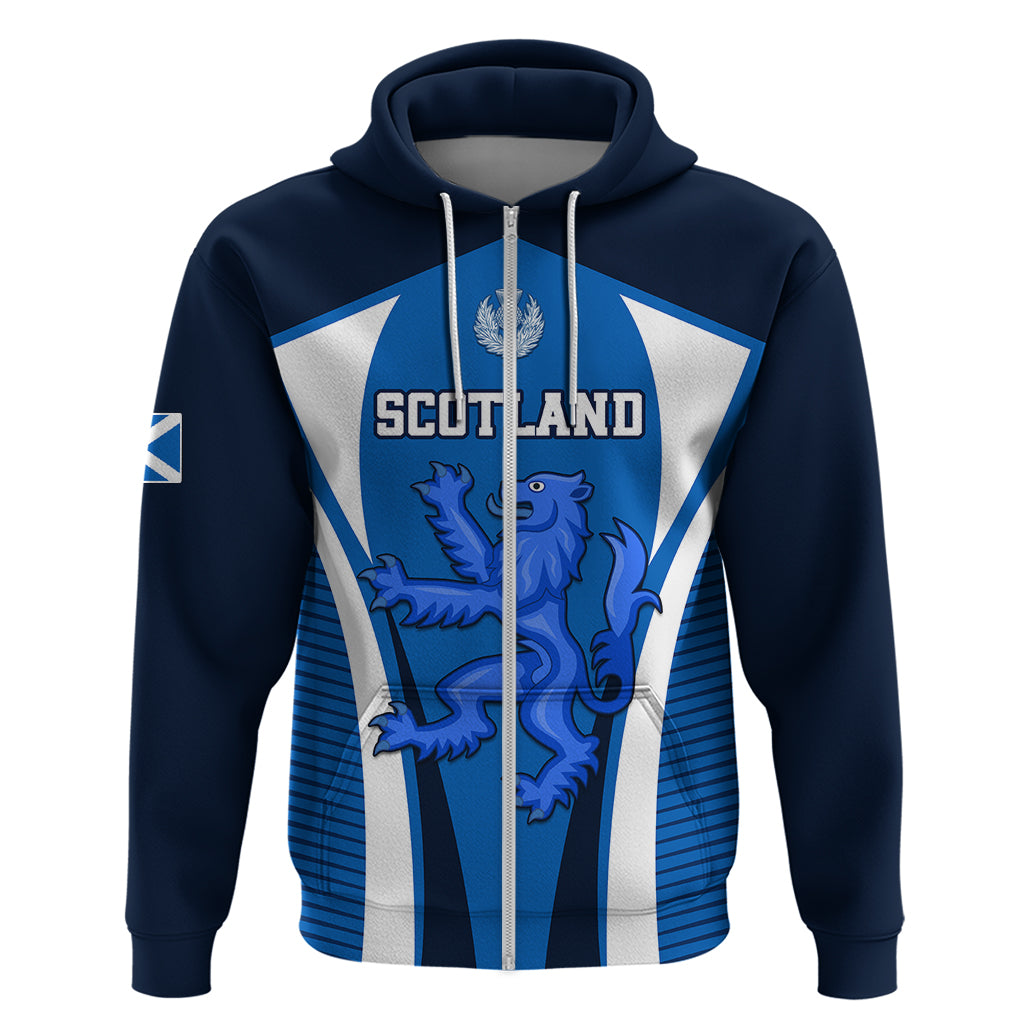 Custom Scotland Rugby Hoodie Thistle With Scottish Lion - Wonder Print Shop