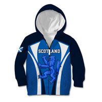 Custom Scotland Rugby Kid Hoodie Thistle With Scottish Lion - Wonder Print Shop