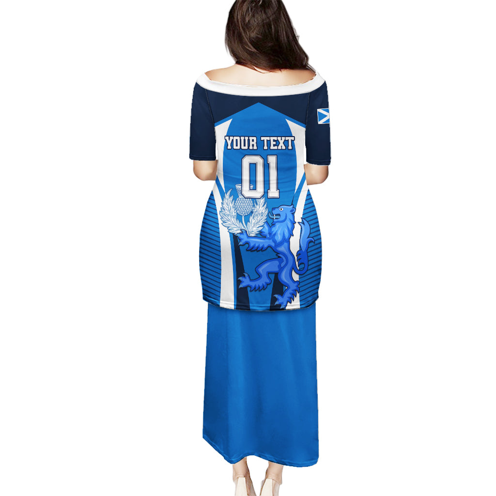 Custom Scotland Rugby Puletasi Thistle With Scottish Lion - Wonder Print Shop