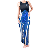 Custom Scotland Rugby Tank Maxi Dress Thistle With Scottish Lion - Wonder Print Shop