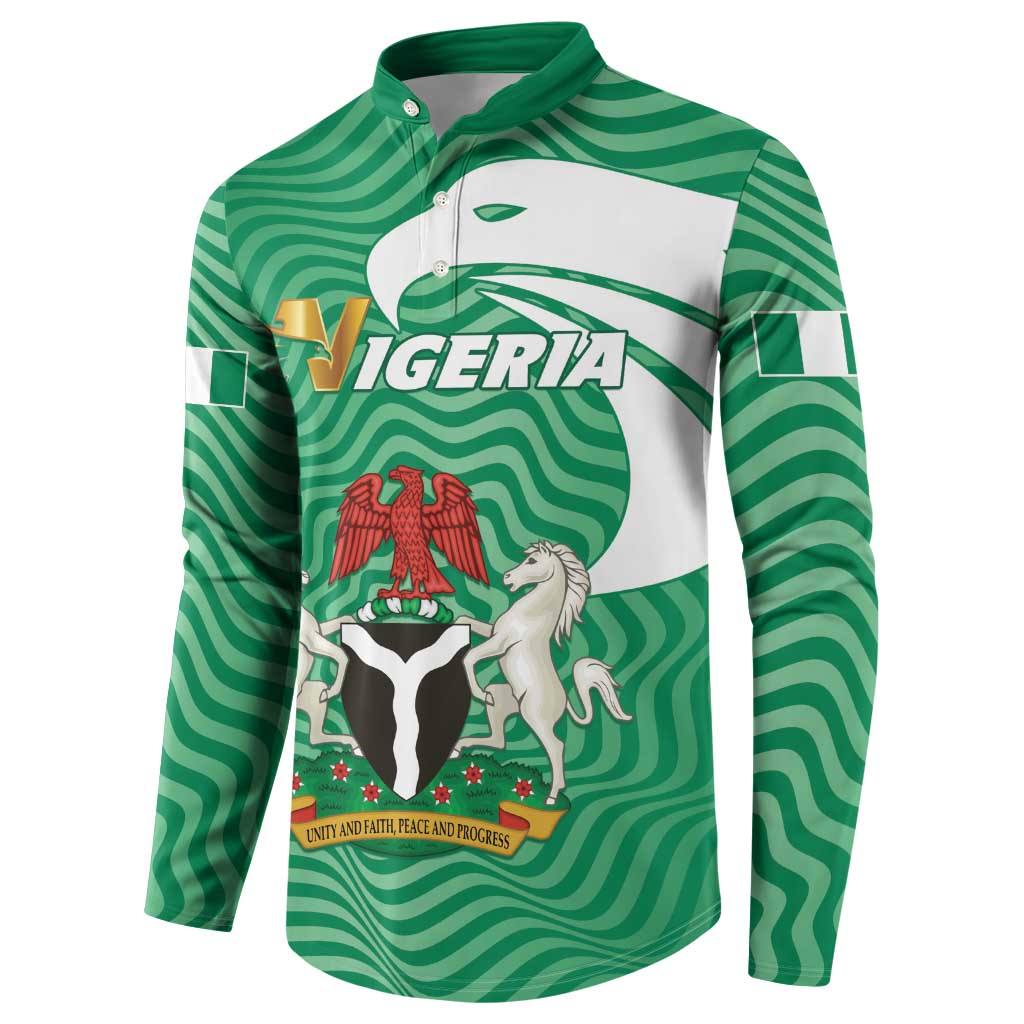 Personalized Nigeria Button Sweatshirt Jamhuriyar Tarayyar Najeriya - Wonder Print Shop