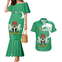 Personalized Nigeria Couples Matching Mermaid Dress and Hawaiian Shirt Jamhuriyar Tarayyar Najeriya - Wonder Print Shop