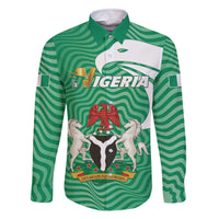 Personalized Nigeria Family Matching Off The Shoulder Long Sleeve Dress and Hawaiian Shirt Jamhuriyar Tarayyar Najeriya - Wonder Print Shop