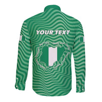 Personalized Nigeria Long Sleeve Button Shirt Jamhuriyar Tarayyar Najeriya - Wonder Print Shop