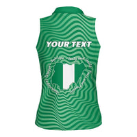 Personalized Nigeria Women Sleeveless Polo Shirt Jamhuriyar Tarayyar Najeriya - Wonder Print Shop