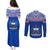 Samoa Rugby Couples Matching Puletasi Dress and Long Sleeve Button Shirts Manu Samoa Polynesian Tatoo Pattern - Wonder Print Shop