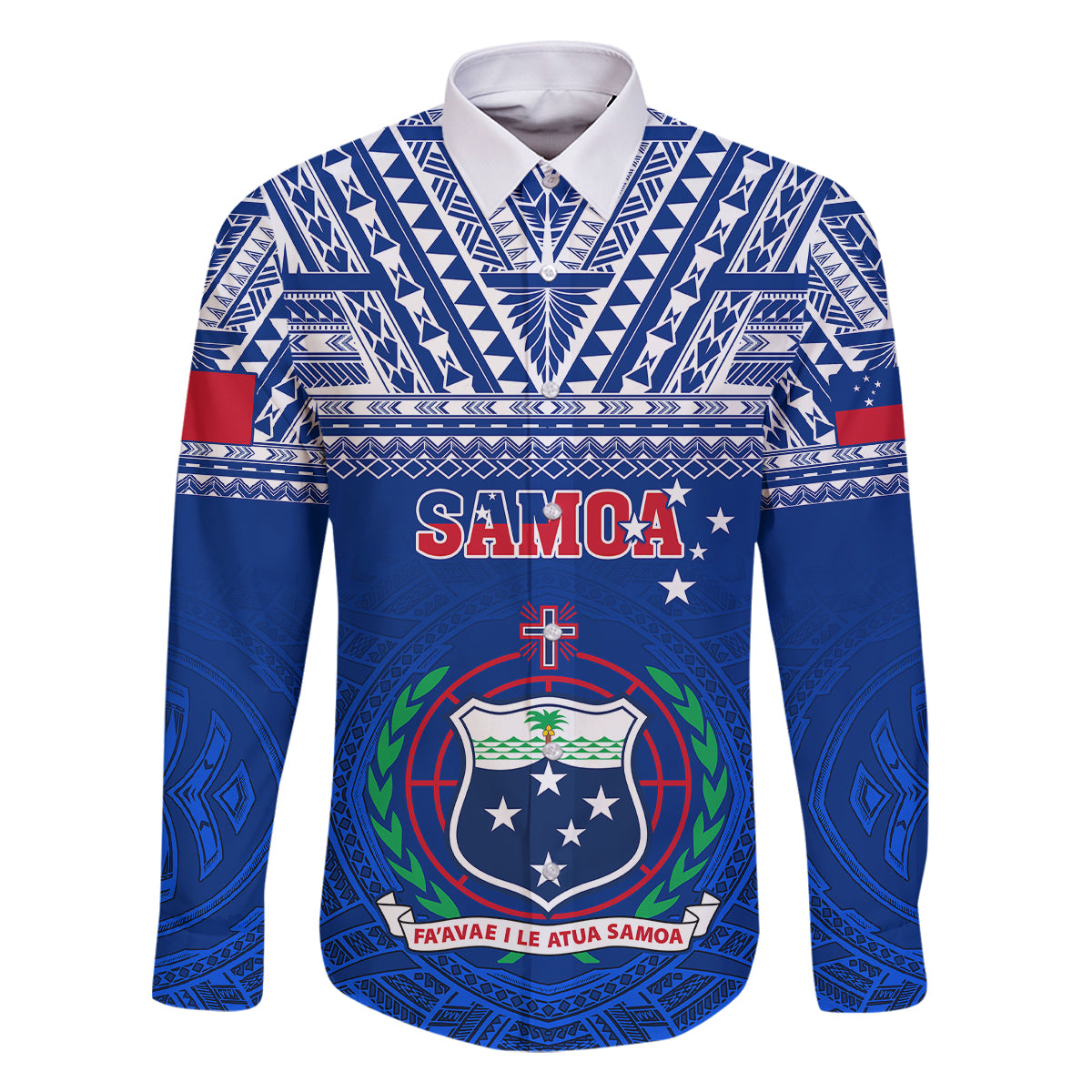 Samoa Rugby Family Matching Off Shoulder Maxi Dress and Hawaiian Shirt Manu Samoa Polynesian Tatoo Pattern - Wonder Print Shop
