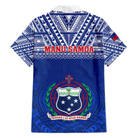 Samoa Rugby Family Matching Summer Maxi Dress and Hawaiian Shirt Manu Samoa Polynesian Tatoo Pattern - Wonder Print Shop