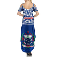 Samoa Rugby Family Matching Summer Maxi Dress and Hawaiian Shirt Manu Samoa Polynesian Tatoo Pattern - Wonder Print Shop