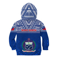 Samoa Rugby Kid Hoodie Manu Samoa Polynesian Tatoo Pattern - Wonder Print Shop
