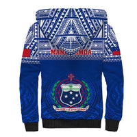 Samoa Rugby Sherpa Hoodie Manu Samoa Polynesian Tatoo Pattern - Wonder Print Shop