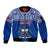 Samoa Rugby Sleeve Zip Bomber Jacket Manu Samoa Polynesian Tatoo Pattern - Wonder Print Shop