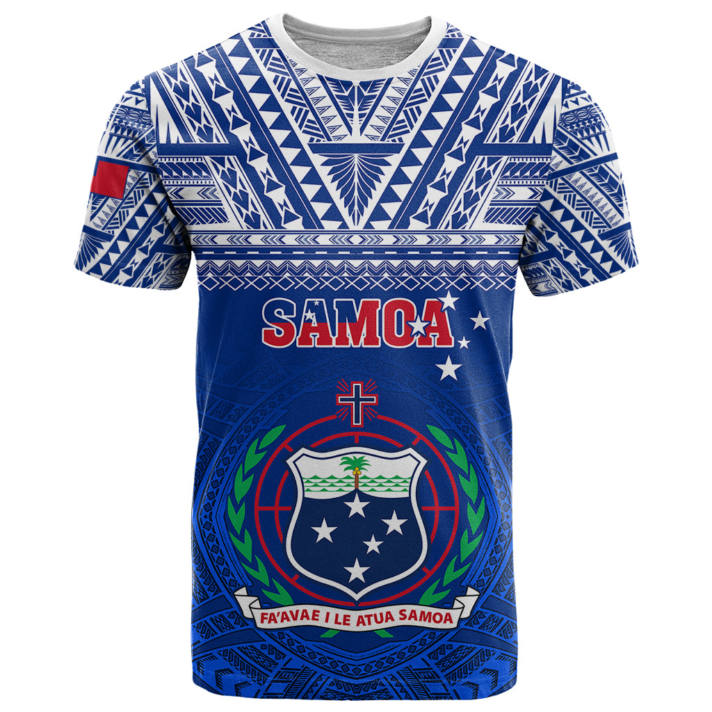 Samoa Rugby T Shirt Manu Samoa Polynesian Tatoo Pattern - Wonder Print Shop