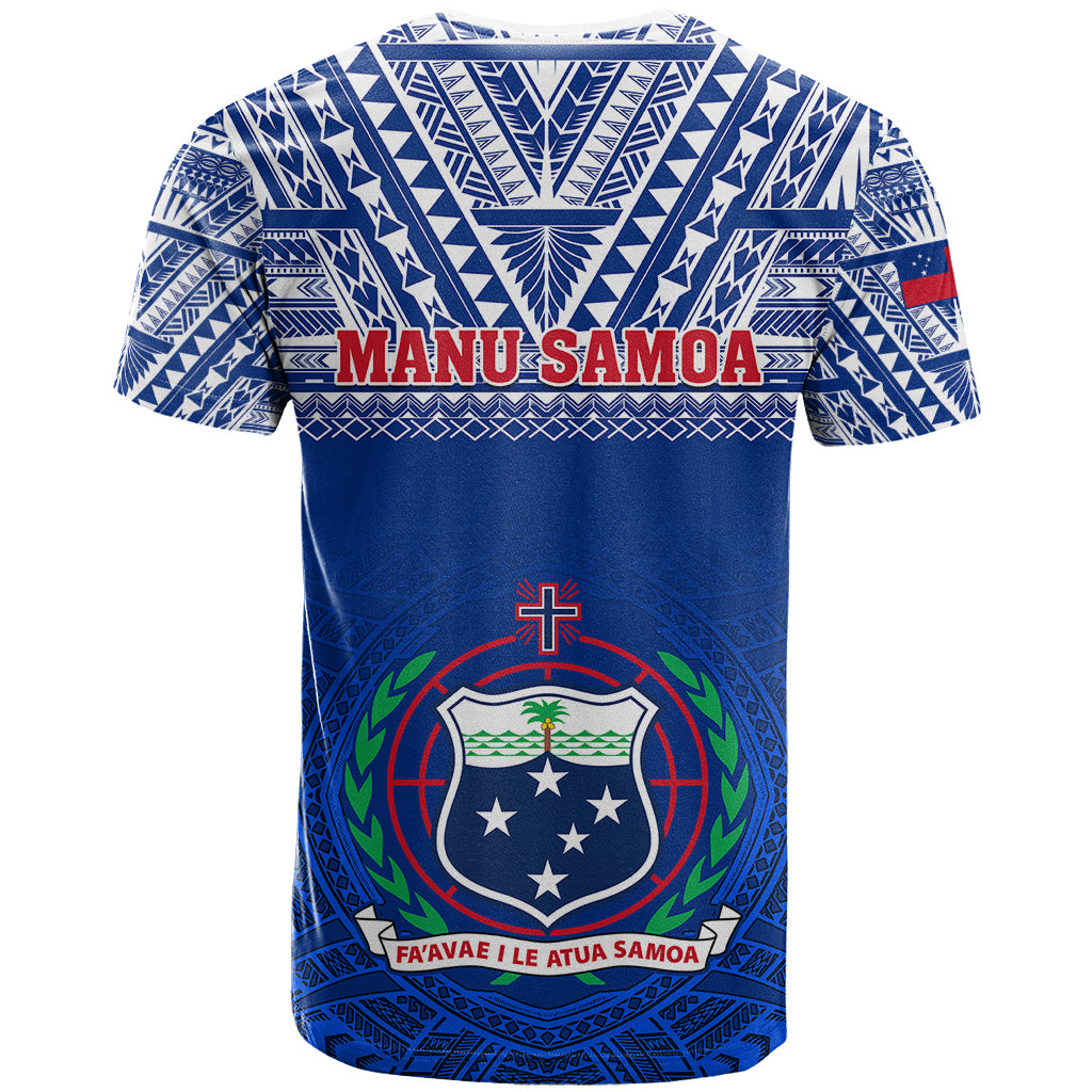Samoa Rugby T Shirt Manu Samoa Polynesian Tatoo Pattern - Wonder Print Shop