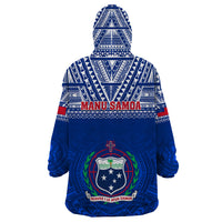Samoa Rugby Wearable Blanket Hoodie Manu Samoa Polynesian Tatoo Pattern - Wonder Print Shop