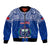 Custom Samoa Rugby Bomber Jacket Manu Samoa Polynesian Tatoo Pattern - Wonder Print Shop