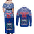 Custom Samoa Rugby Couples Matching Off Shoulder Maxi Dress and Long Sleeve Button Shirts Manu Samoa Polynesian Tatoo Pattern - Wonder Print Shop