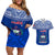 Custom Samoa Rugby Couples Matching Off Shoulder Short Dress and Hawaiian Shirt Manu Samoa Polynesian Tatoo Pattern - Wonder Print Shop
