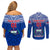 Custom Samoa Rugby Couples Matching Off Shoulder Short Dress and Long Sleeve Button Shirts Manu Samoa Polynesian Tatoo Pattern - Wonder Print Shop