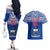 Custom Samoa Rugby Couples Matching Off The Shoulder Long Sleeve Dress and Hawaiian Shirt Manu Samoa Polynesian Tatoo Pattern - Wonder Print Shop