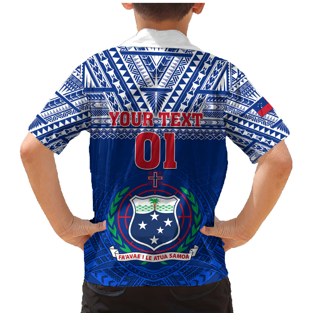 Custom Samoa Rugby Family Matching Mermaid Dress and Hawaiian Shirt Manu Samoa Polynesian Tatoo Pattern - Wonder Print Shop