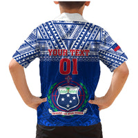 Custom Samoa Rugby Family Matching Mermaid Dress and Hawaiian Shirt Manu Samoa Polynesian Tatoo Pattern - Wonder Print Shop