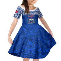 Custom Samoa Rugby Family Matching Off Shoulder Maxi Dress and Hawaiian Shirt Manu Samoa Polynesian Tatoo Pattern - Wonder Print Shop