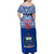 Custom Samoa Rugby Family Matching Off Shoulder Maxi Dress and Hawaiian Shirt Manu Samoa Polynesian Tatoo Pattern - Wonder Print Shop