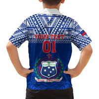 Custom Samoa Rugby Family Matching Summer Maxi Dress and Hawaiian Shirt Manu Samoa Polynesian Tatoo Pattern - Wonder Print Shop