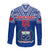 Custom Samoa Rugby Long Sleeve Button Shirt Manu Samoa Polynesian Tatoo Pattern - Wonder Print Shop