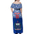 Custom Samoa Rugby Off Shoulder Maxi Dress Manu Samoa Polynesian Tatoo Pattern - Wonder Print Shop